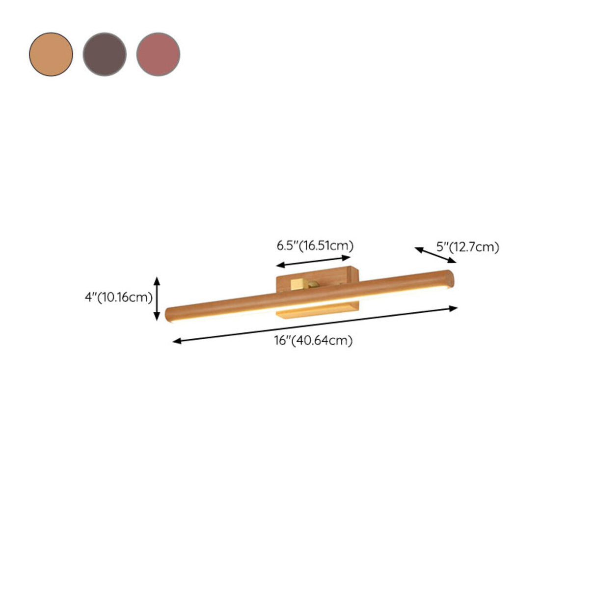 Modern Wood Linear LED Bathroom Vanity Light