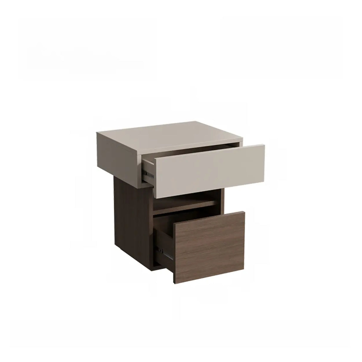 Modern Wood Nightstand with Storage Drawer and Shelf Image - 13