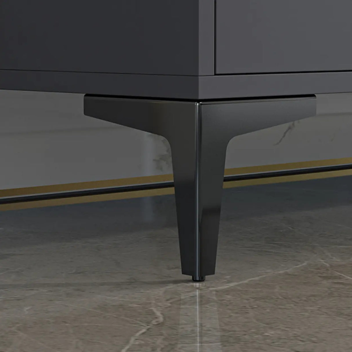 Modern Wood Rectangle Open Storage Cabinet TV Stand Image - 9