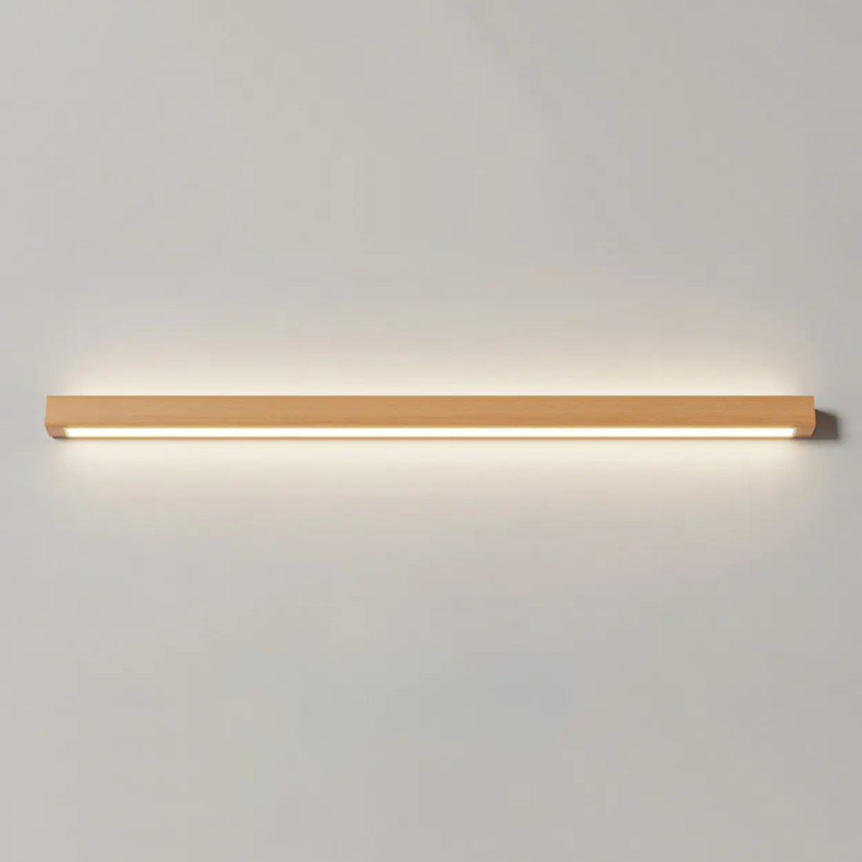 Modern Wood Rectangular LED Vanity Light Image - 11