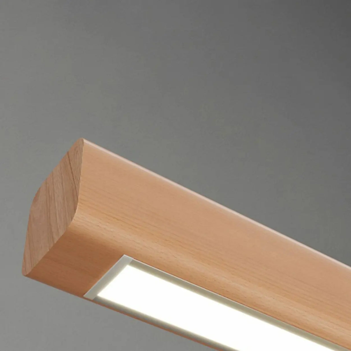 Modern Wood Rectangular LED Vanity Light Image - 14