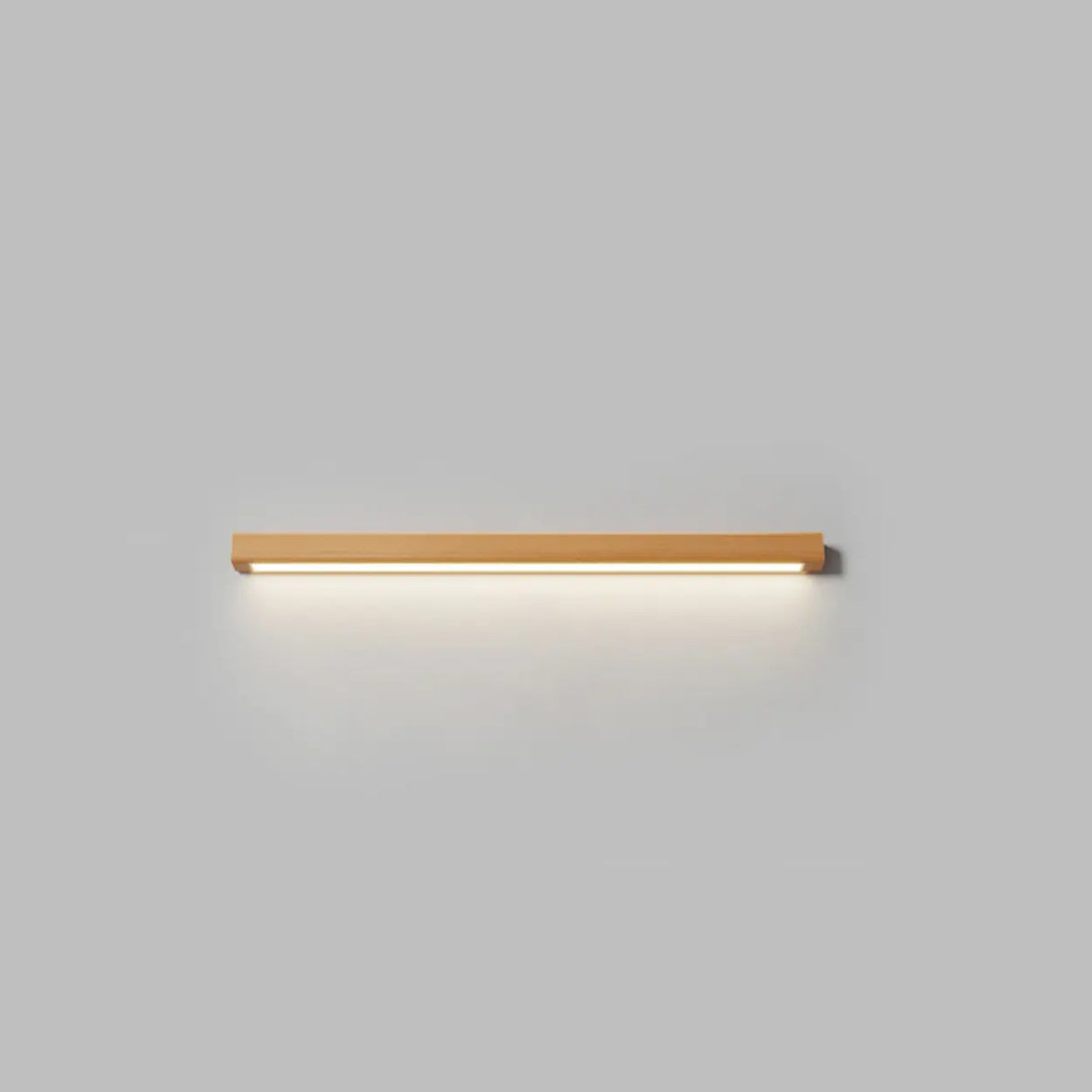 Modern Wood Rectangular LED Vanity Light Image - 7