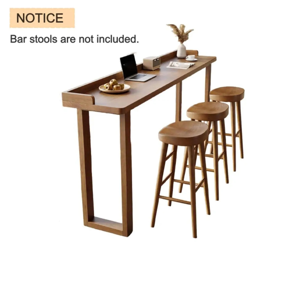 Modern Wooden Bar Table for Home & Office Image - 3