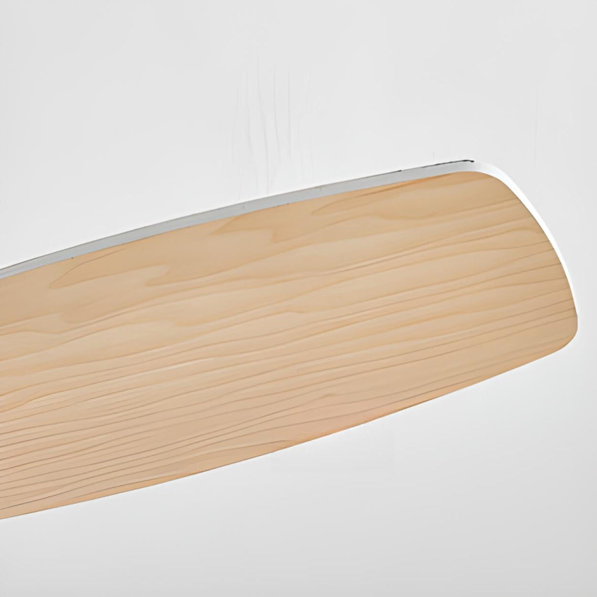 Modern Wooden Blades White Ceiling Fan with LED Light Image - 11