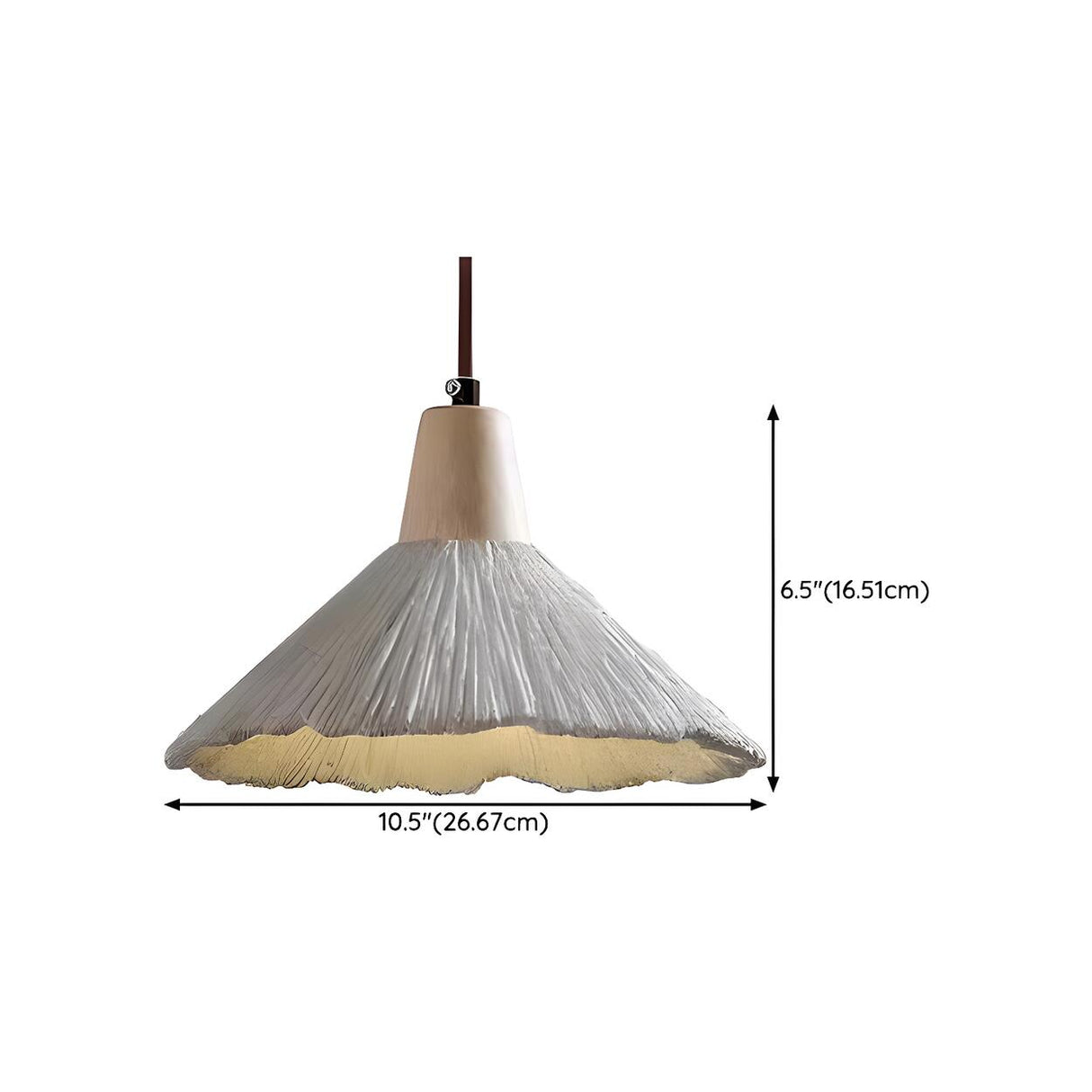 Modern Wooden Grey Cone Adjustable Pendant Light