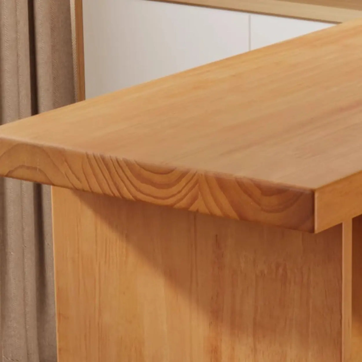 Modern Wooden Home Bar Table with Storage Shelves Image - 7