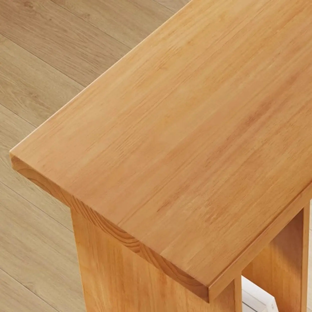 Modern Wooden Home Bar Table with Storage Shelves Image - 8