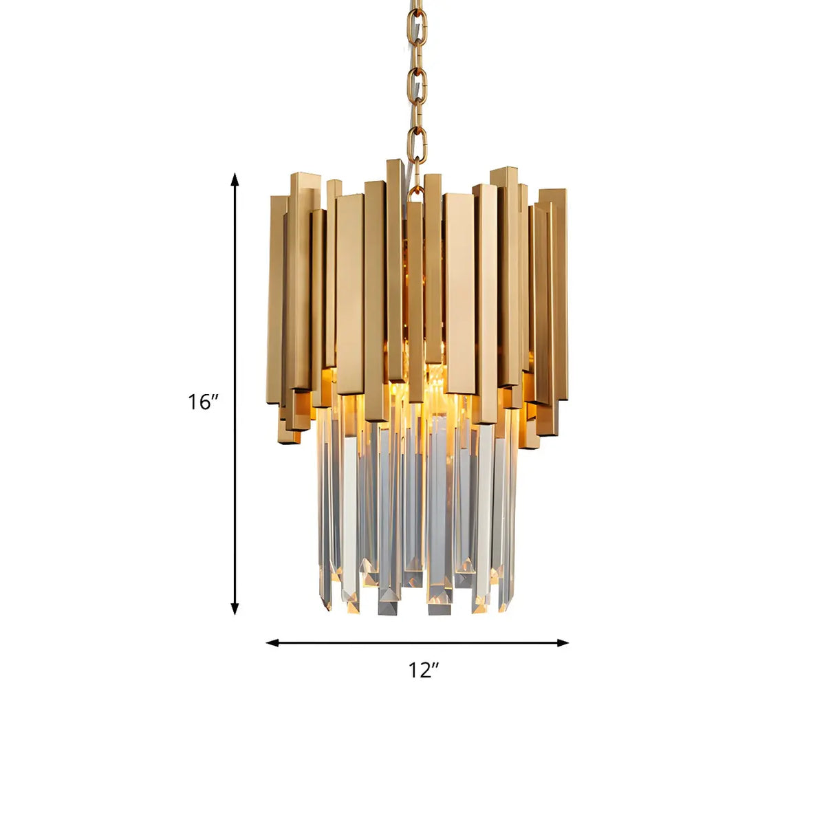 Modernist Mini Tiered Crystal Pendant Light for Dining