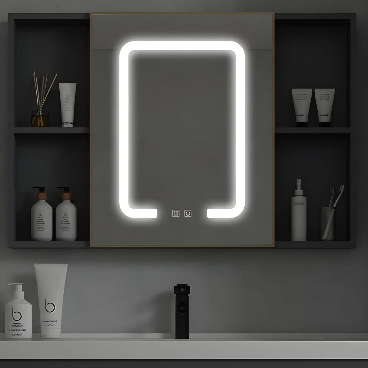 Modish Bath Vanity with Ceramic Sink and Soft-Close Drawers Image - 13