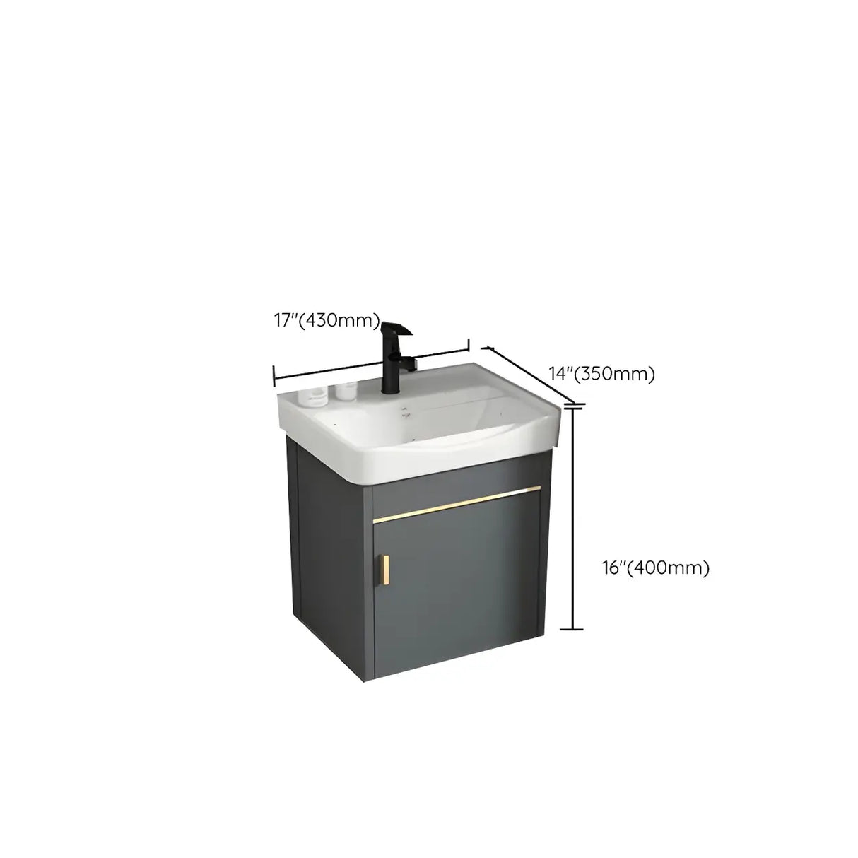 Modish Bath Vanity with Ceramic Sink and Soft-Close Drawers