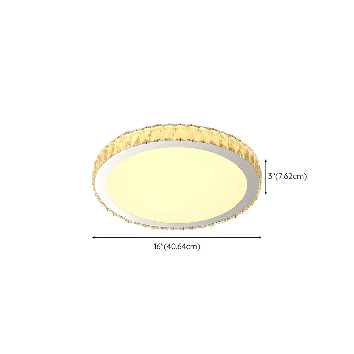 Modish Bedroom Round Crystal Flush Mount Ceiling Light Image - 27