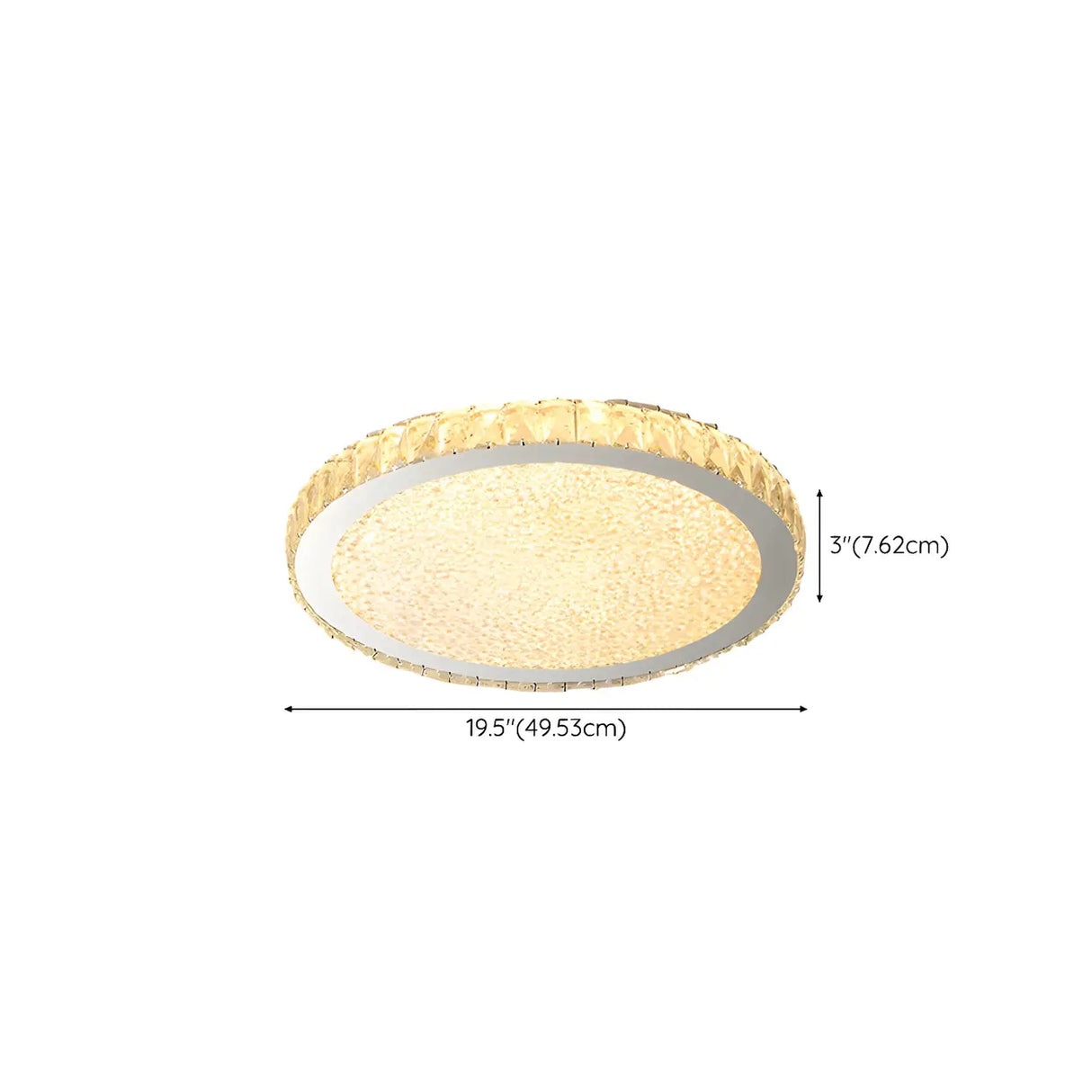 Modish Bedroom Round Crystal Flush Mount Ceiling Light Image - 30