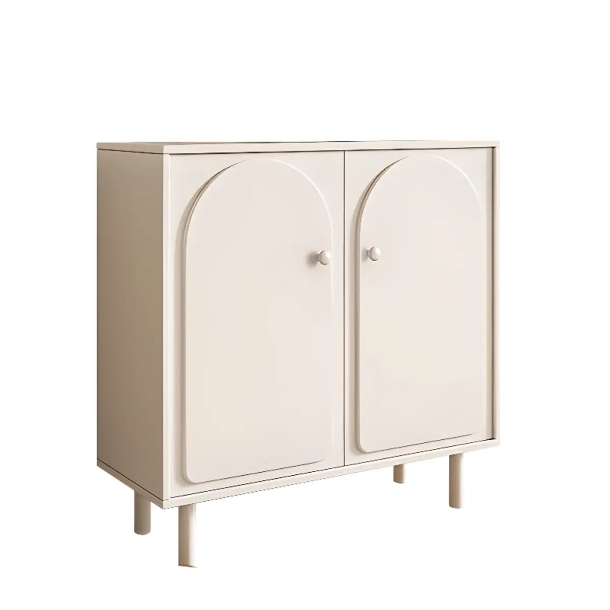 Modish Beige Wood Adjustable Sideboard with Drawers Image - 5