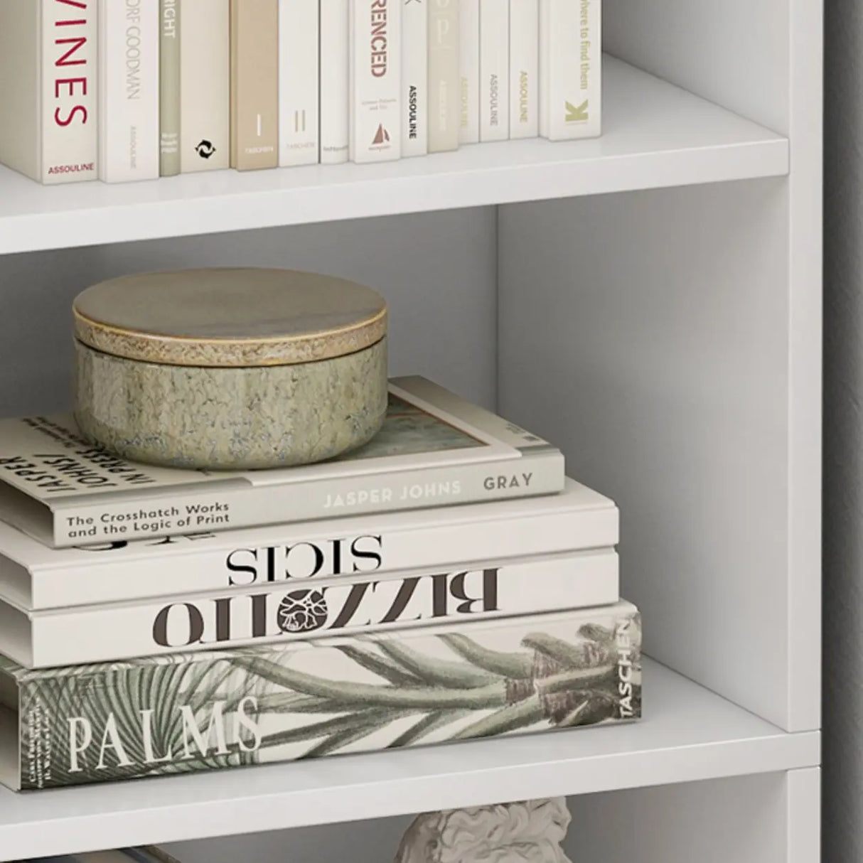 Modish Classic Wood Vertical Narrow Organizer Bookcase Image - 14