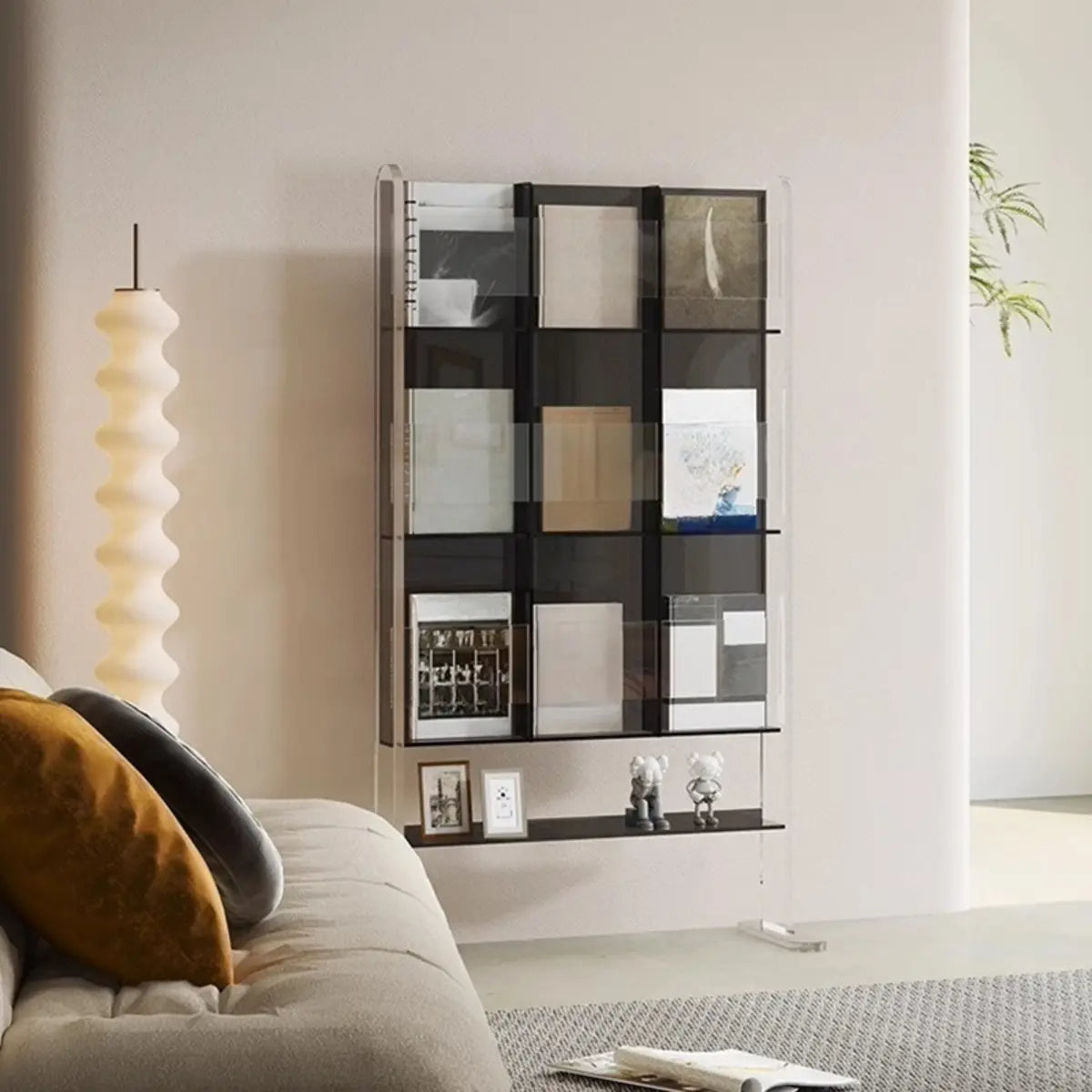 Modish Closed 4-Shelves Vertical Display Bookcases Image - 3