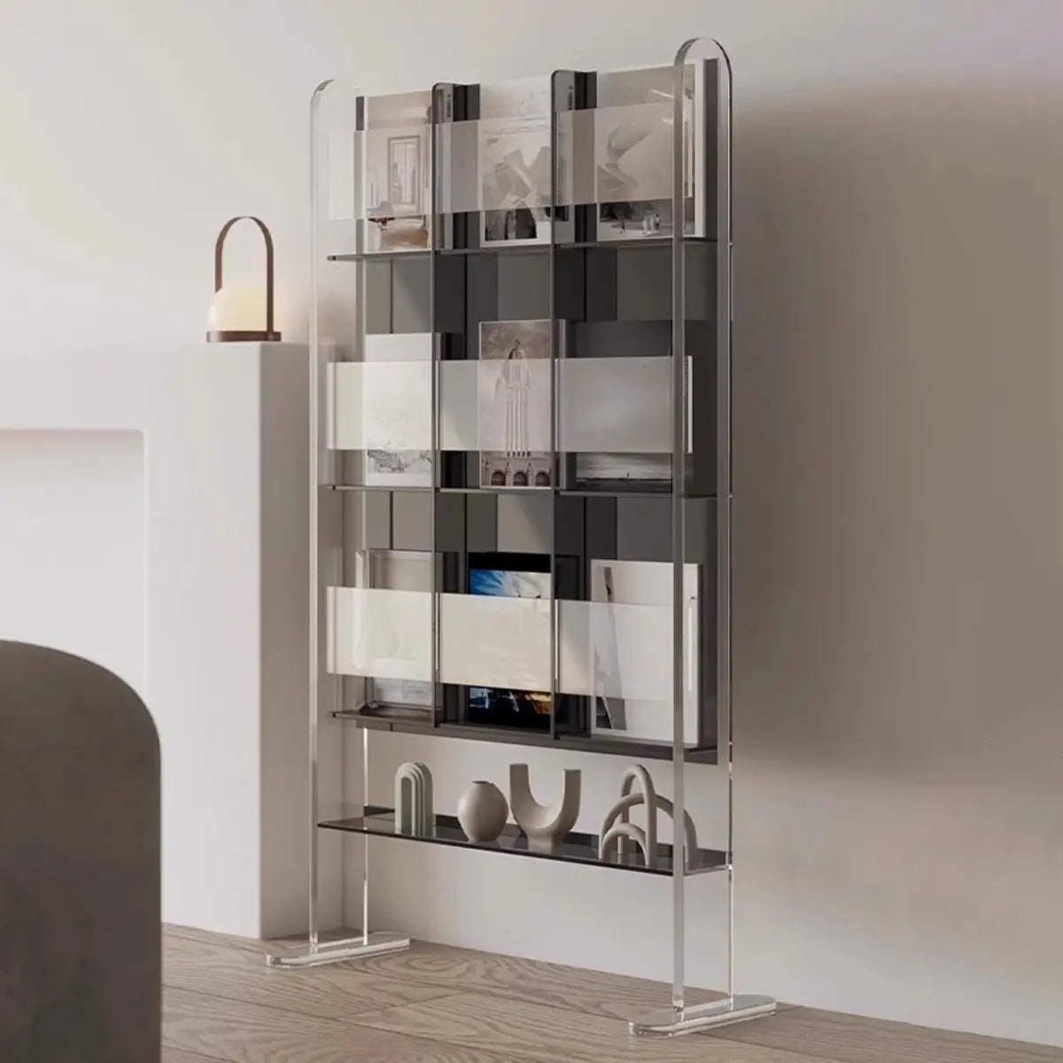 Modish Closed 4-Shelves Vertical Display Bookcases Image - 5