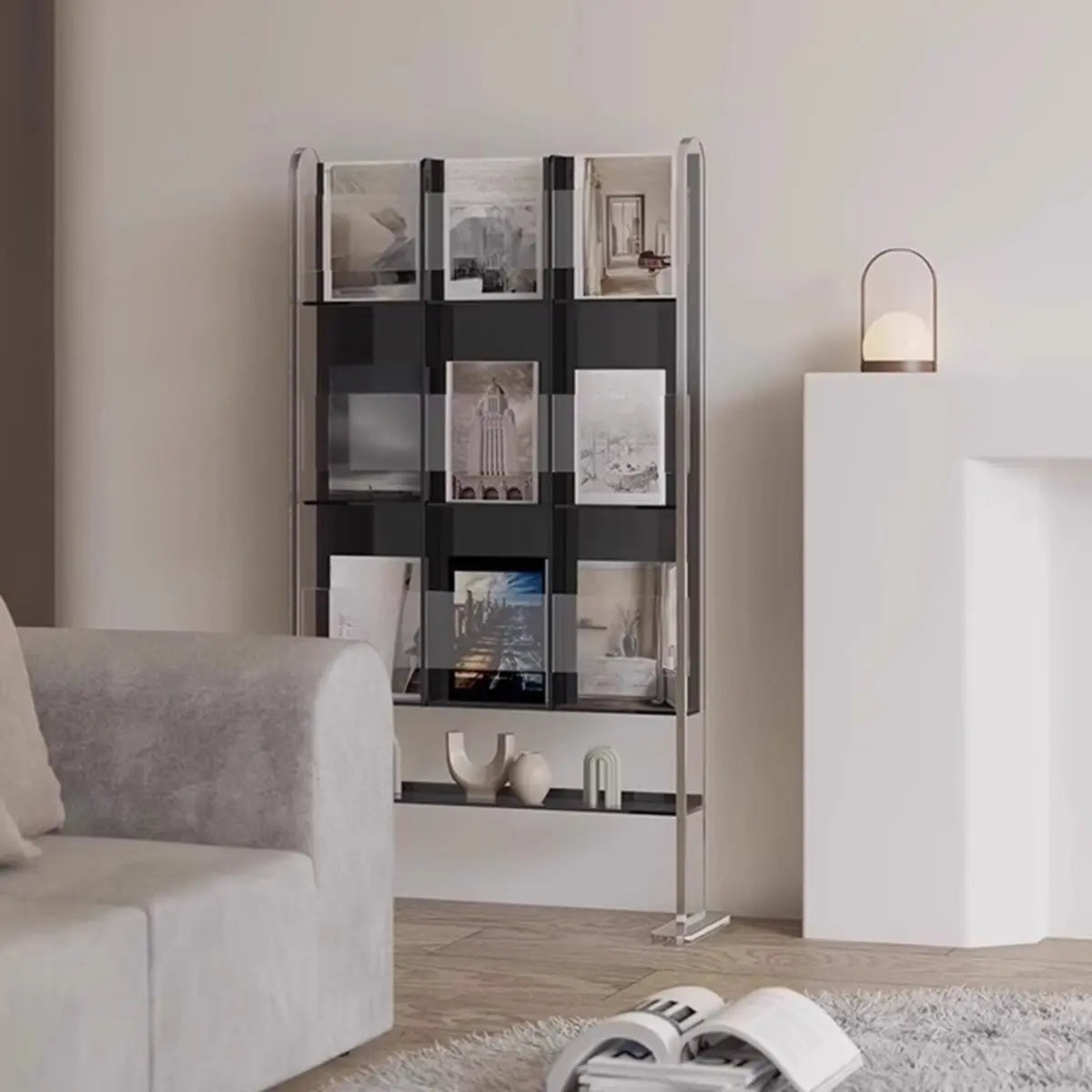 Modish Closed 4-Shelves Vertical Display Bookcases Image - 6