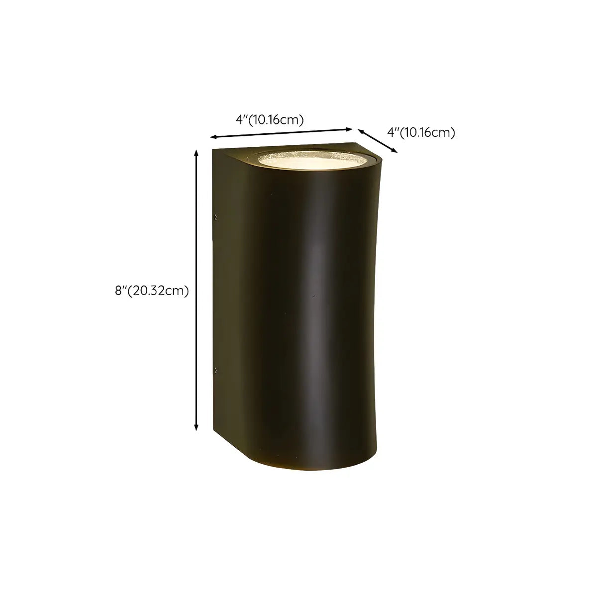 Modish Cylinder Black Exterior Up Down Wall Sconce