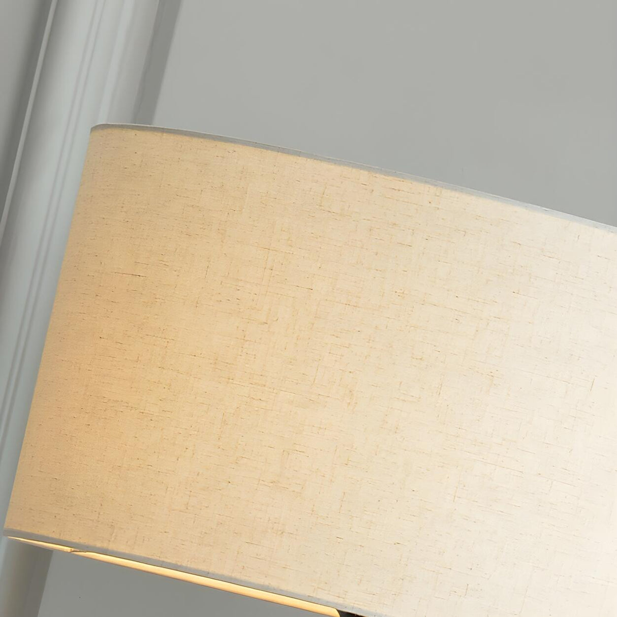 Modish Cylinder Wooden Tripod Floor Lamp with Shelf Image - 8