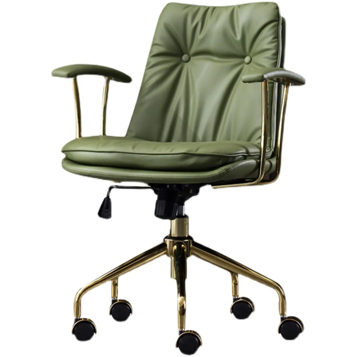 Modish Ergonomic Faux Leather Swivel Casters Office Chair Image - 1