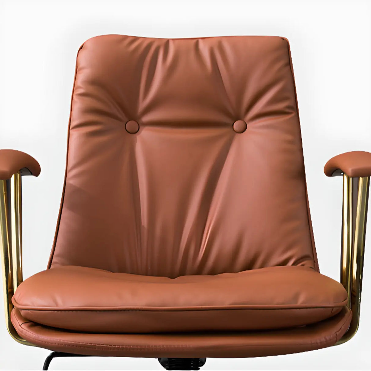 Modish Ergonomic Faux Leather Swivel Casters Office Chair Image - 13