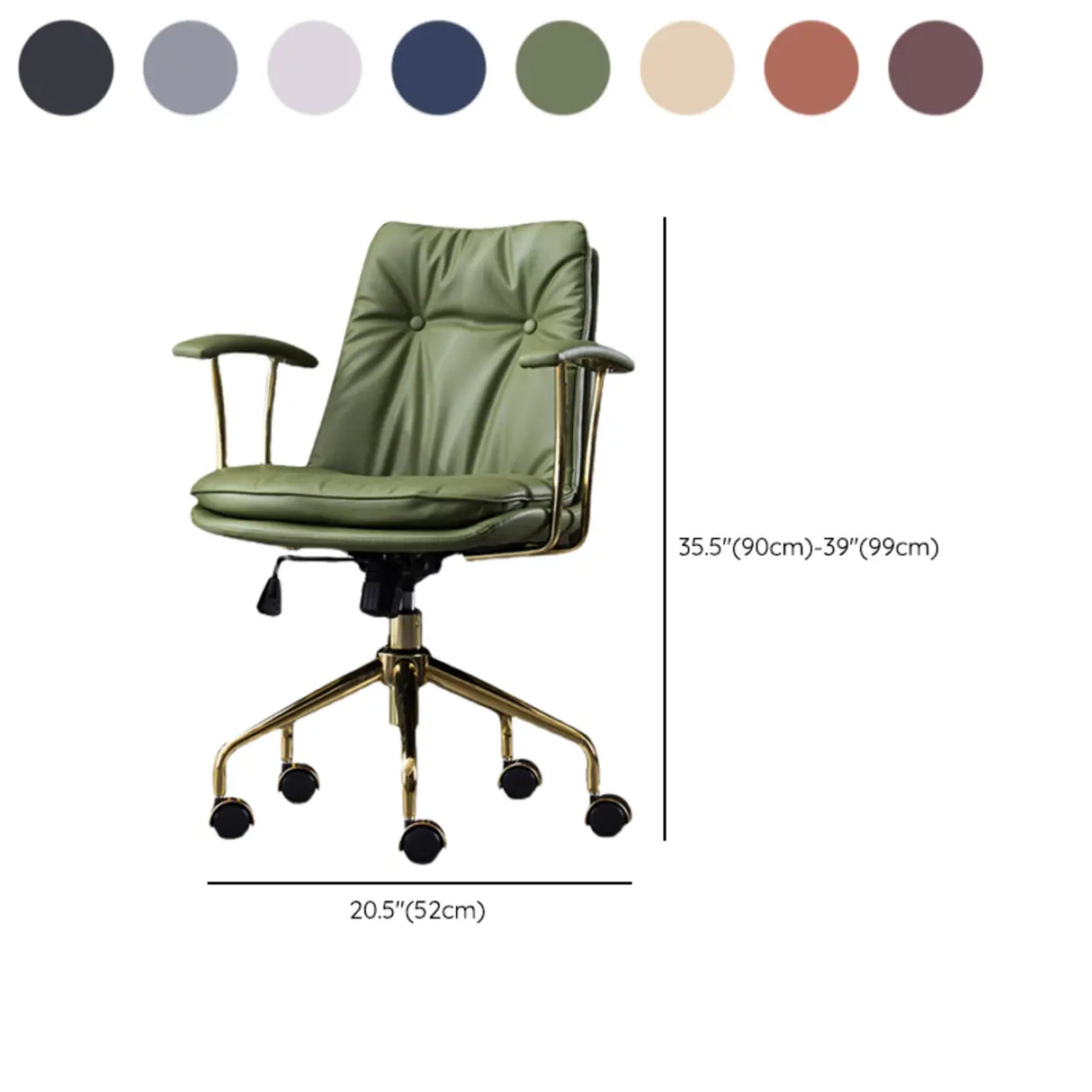 Modish Ergonomic Faux Leather Swivel Casters Office Chair