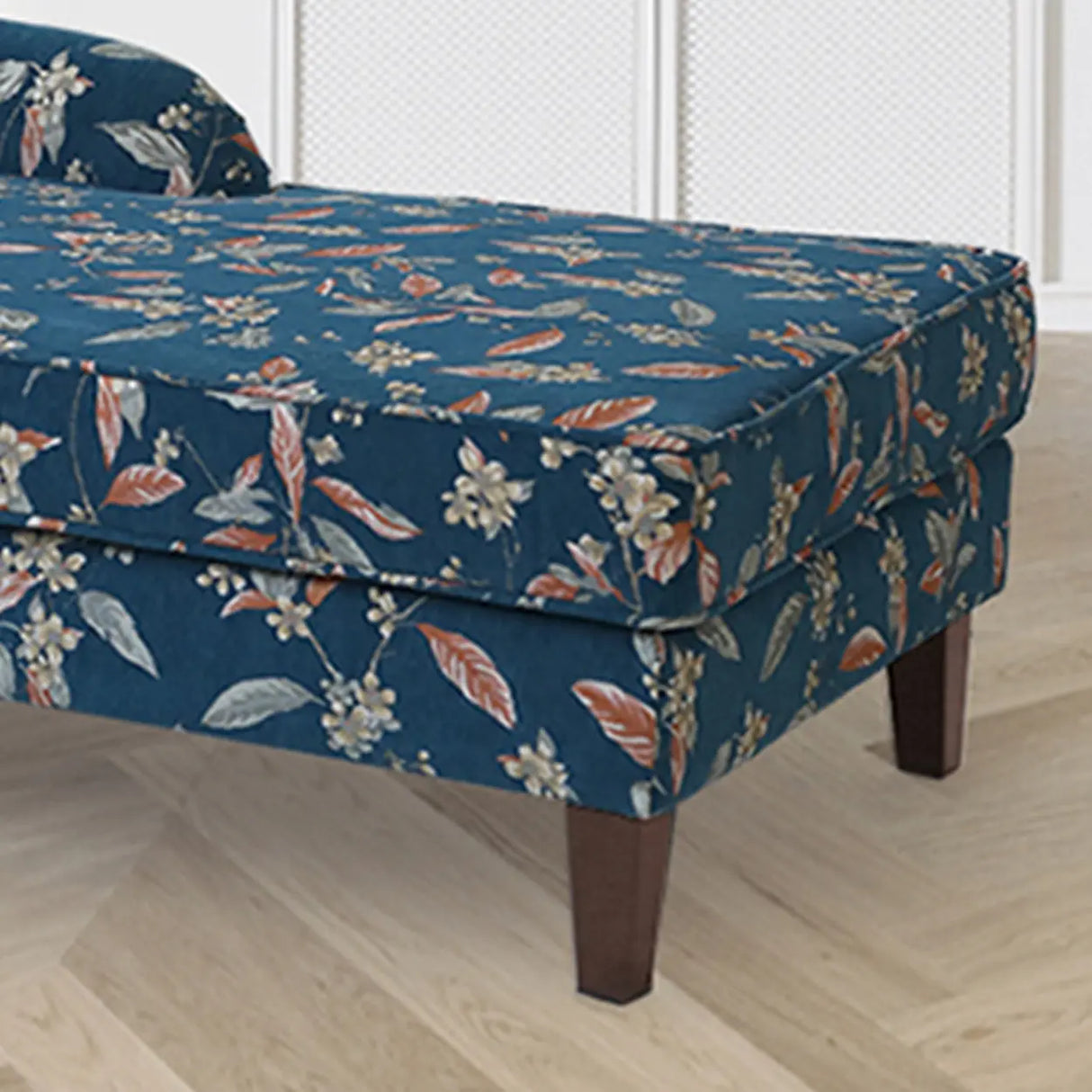Modish Floral Pattern Fabric Reclining Lounge Chaise Image - 6