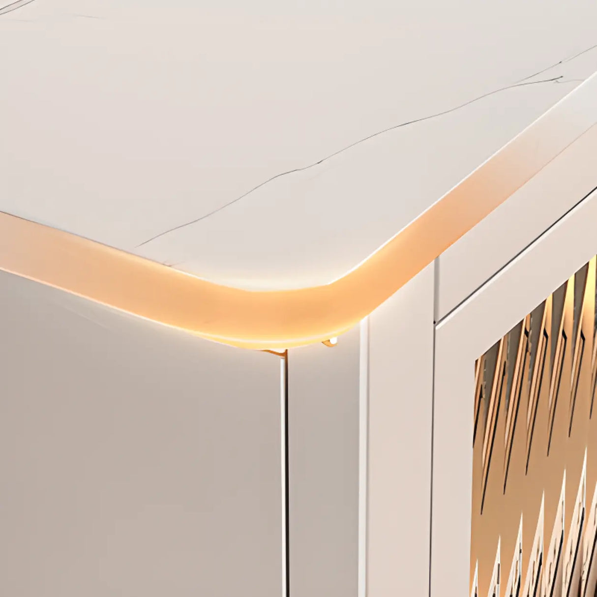 Modish French Glass Door Closed Metal Small Bookcase Image - 15