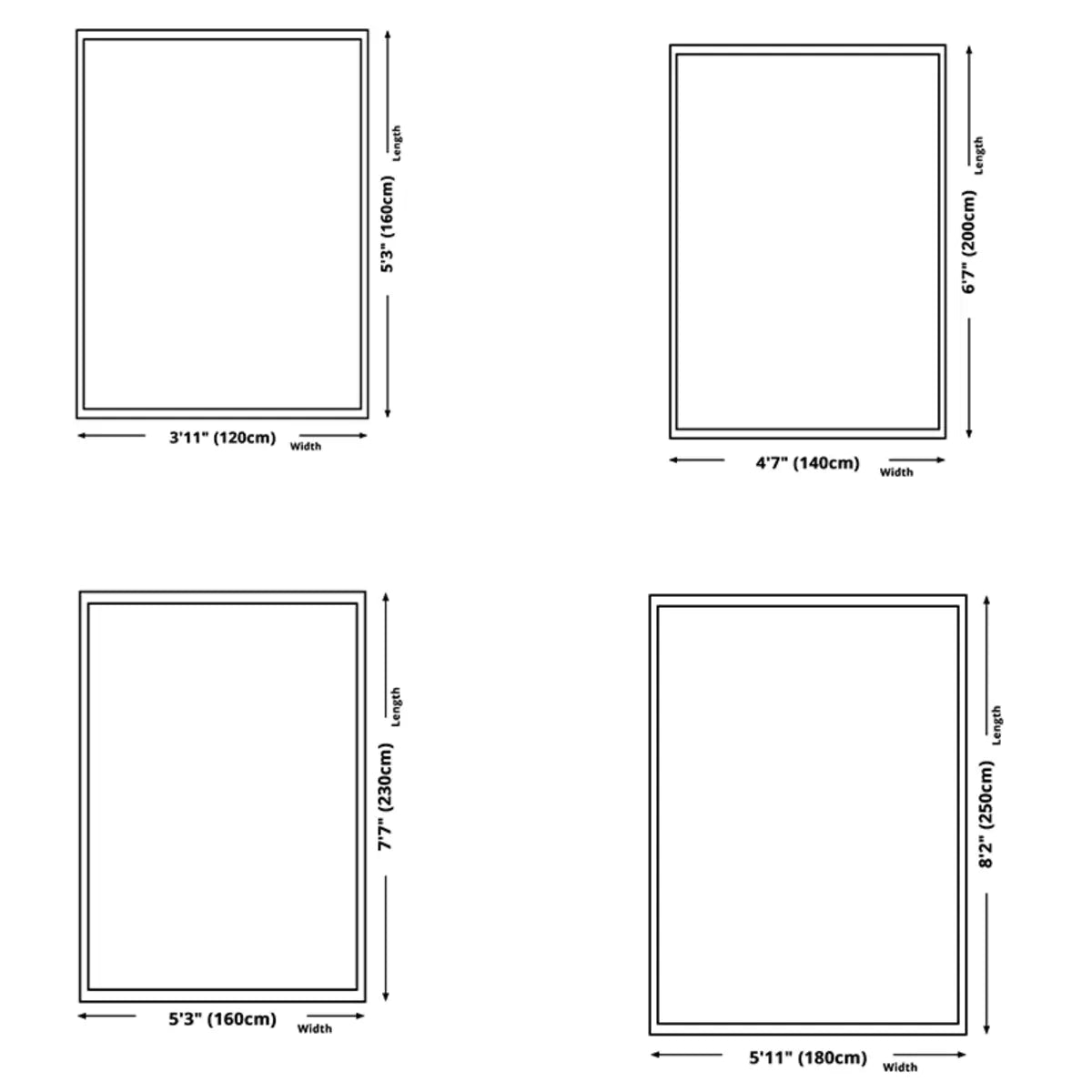 Modish Geometric Flannel Ivory Anti-Slip Area Rug