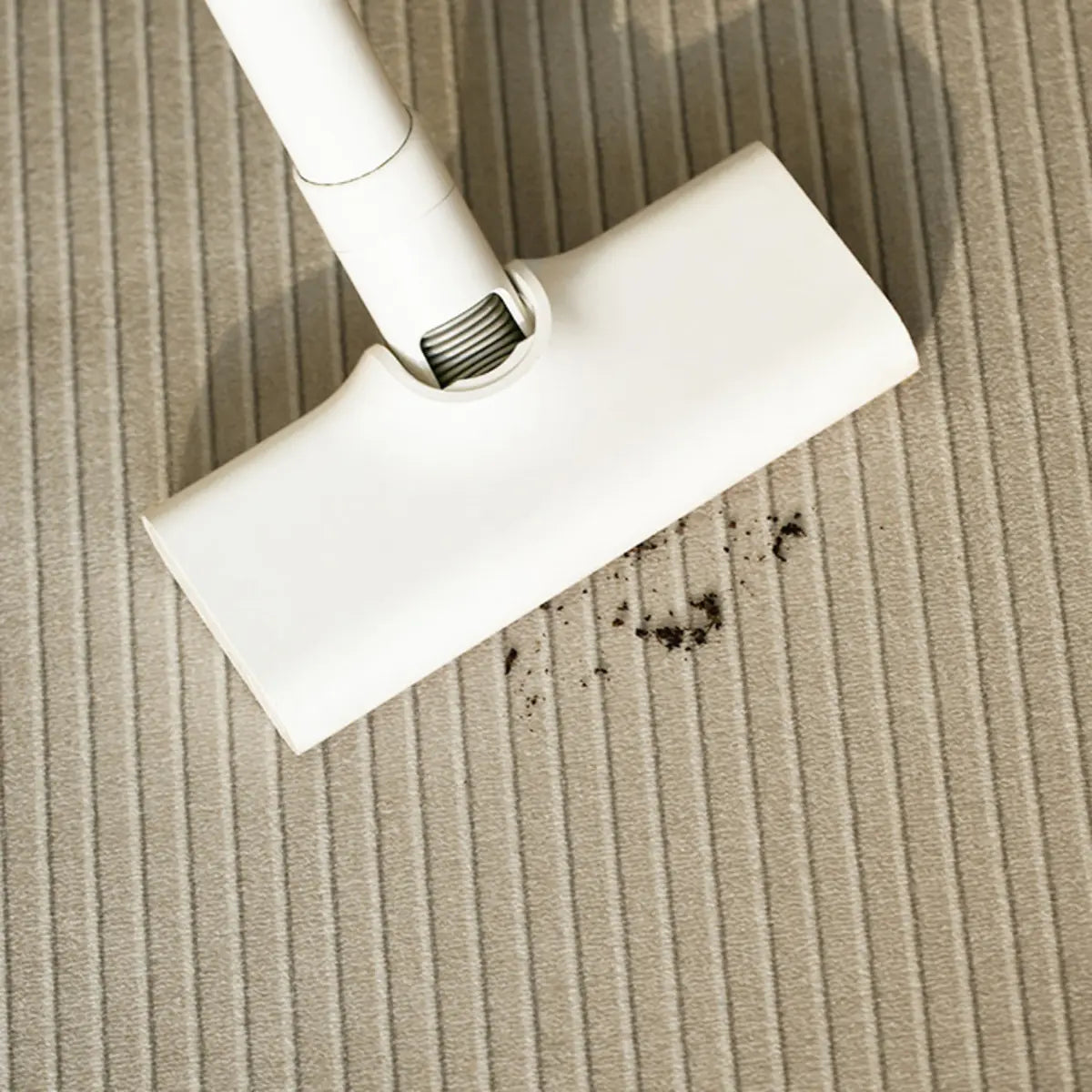 Modish Geometric Flannel Ivory Anti-Slip Area Rug Image - 8