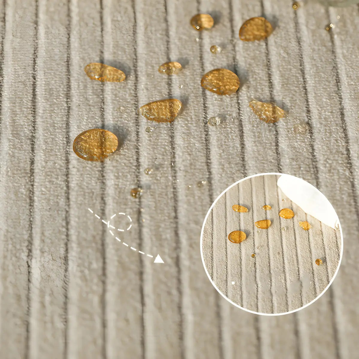 Modish Geometric Flannel Ivory Anti-Slip Area Rug Image - 9