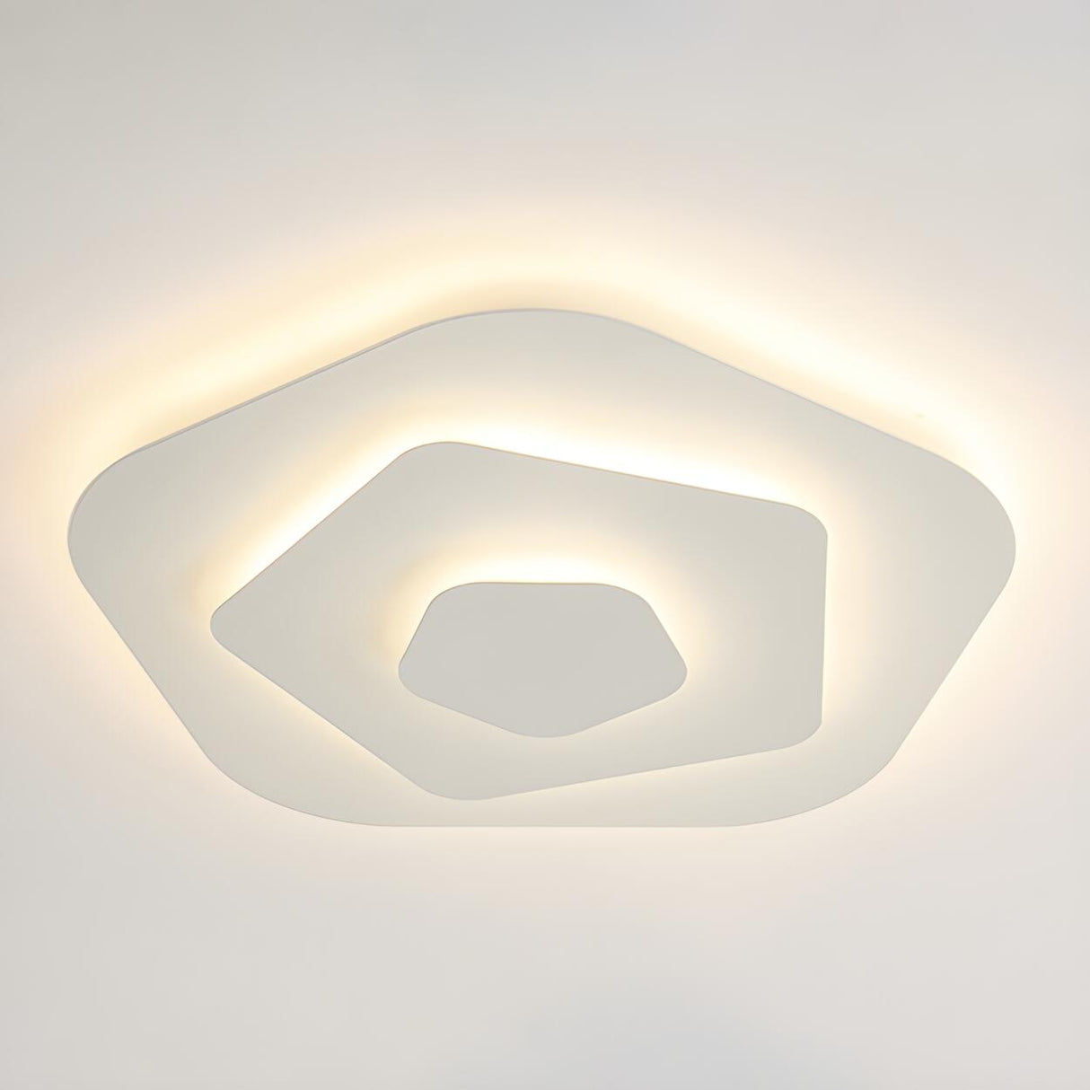 Modish Multi-Layer Round White LED Flush Mount Light Image - 2