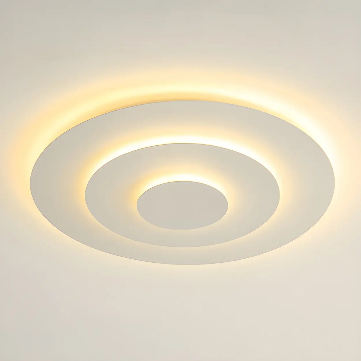 Modish Multi-Layer Round White LED Flush Mount Light Image - 2