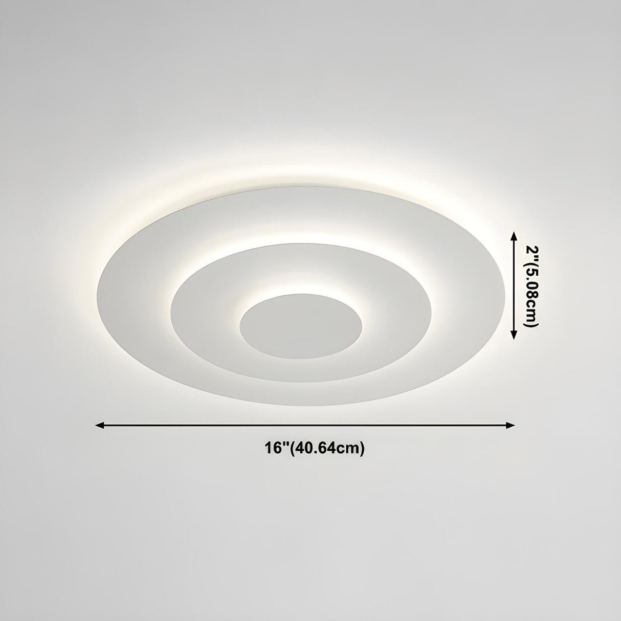 Modish Multi-Layer Round White LED Flush Mount Light