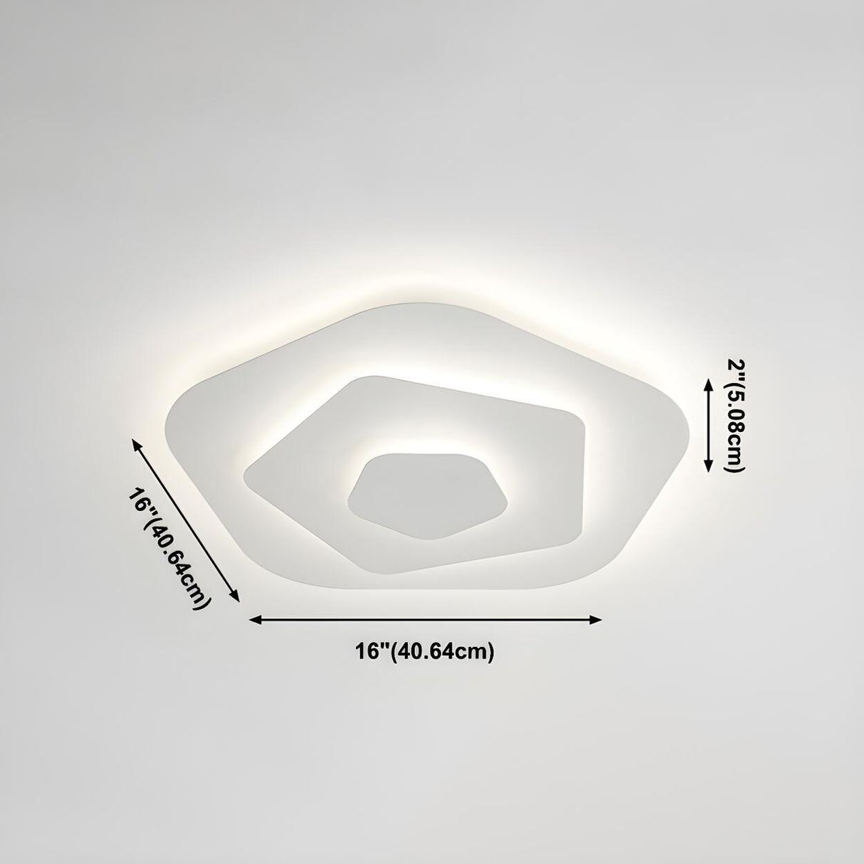 Modish Multi-Layer Round White LED Flush Mount Light Image - 24