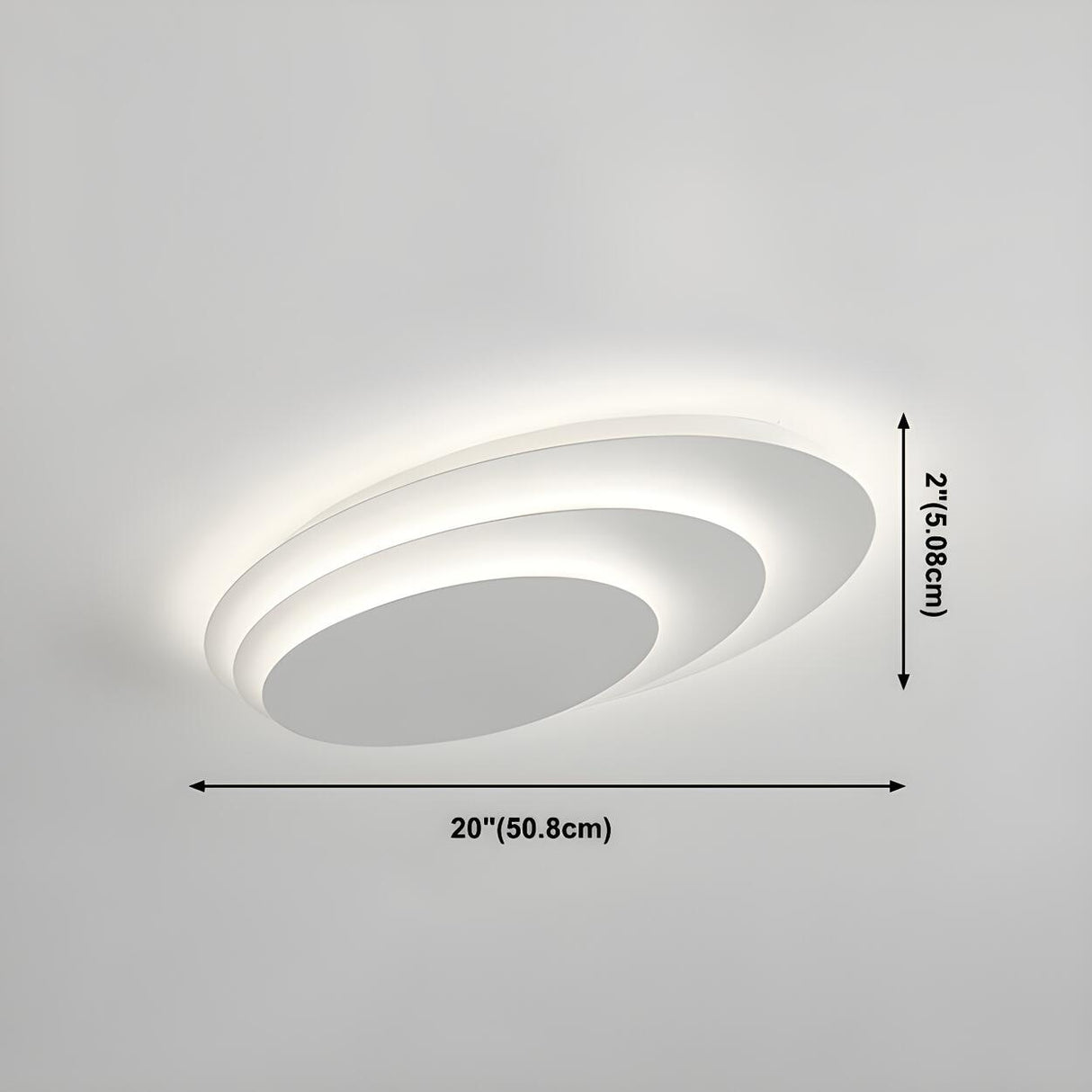 Modish Multi-Layer Round White LED Flush Mount Light Image - 26