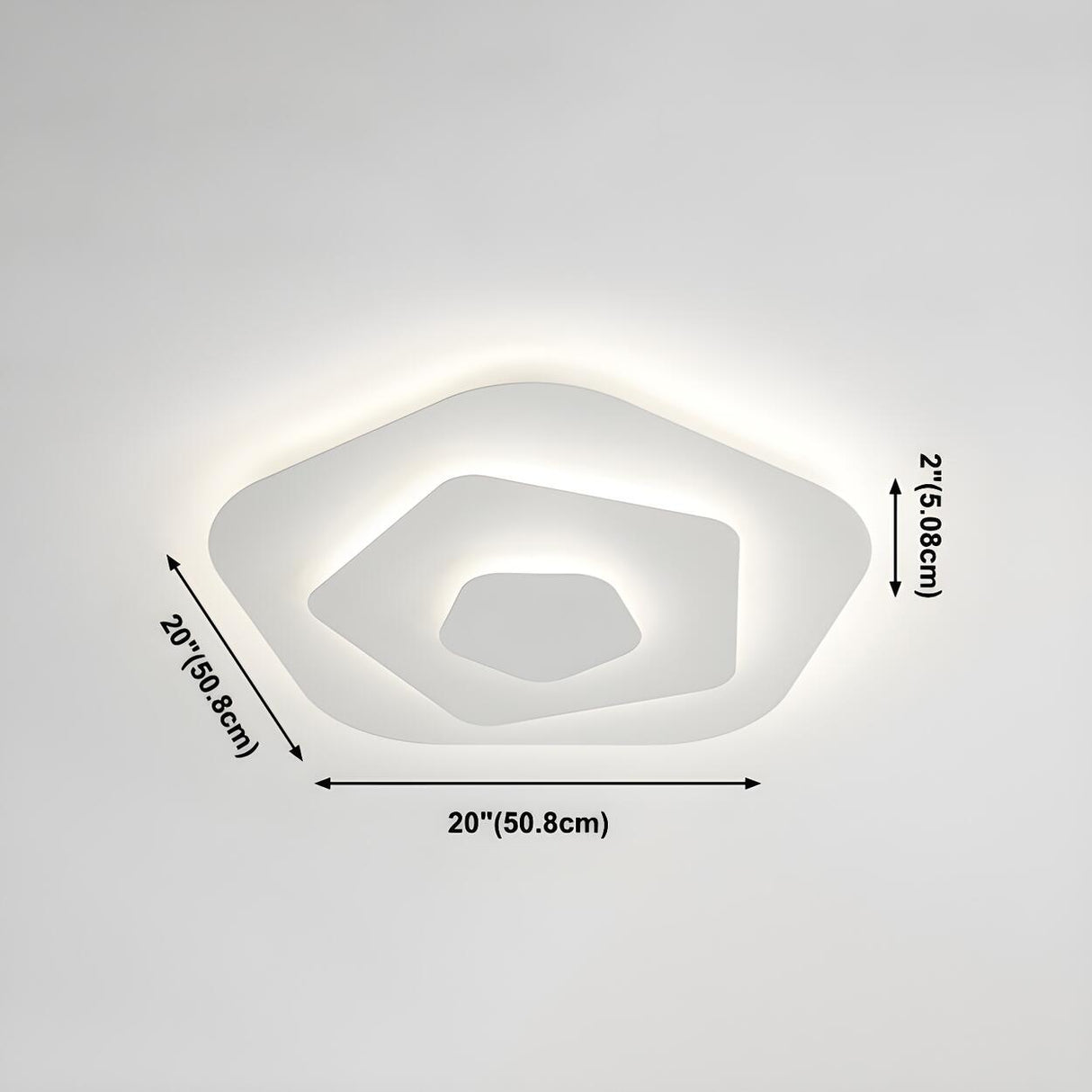 Modish Multi-Layer Round White LED Flush Mount Light Image - 27