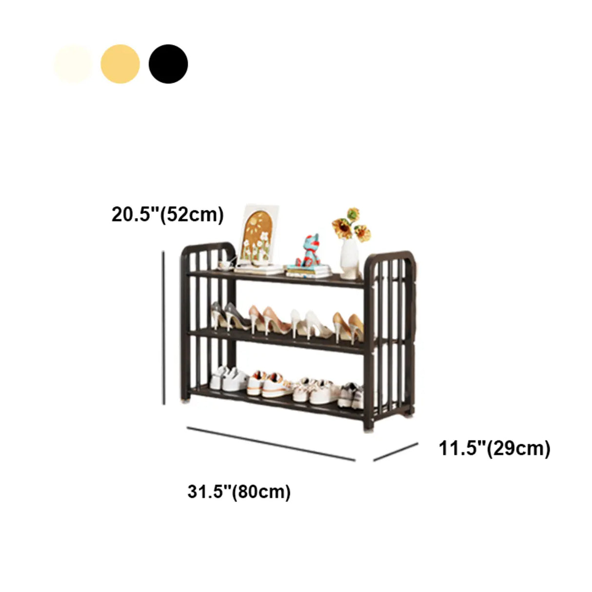 Modish Multi-Tier Freestanding Metal Shoe Storage Rack Image - 43