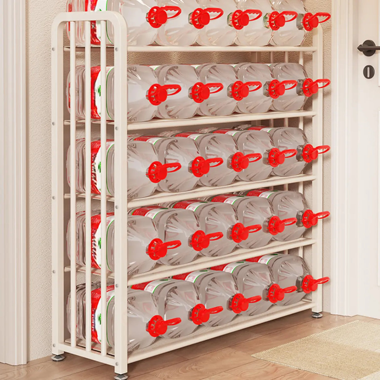 Modish Multi-Tier Freestanding Metal Shoe Storage Rack Image - 5