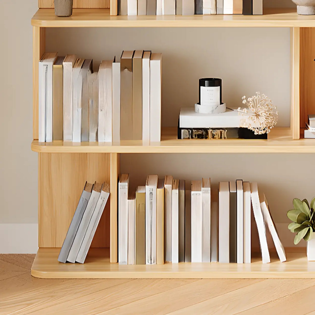 Modish Open Stand Vertical Etagere Display Bookshelf Image - 12