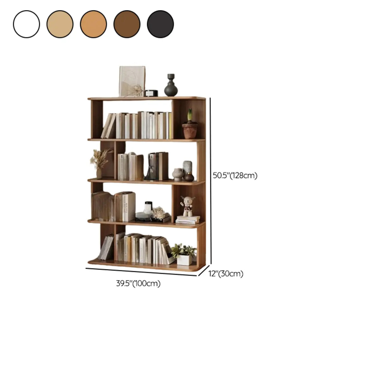 Modish Open Stand Vertical Etagere Display Bookshelf