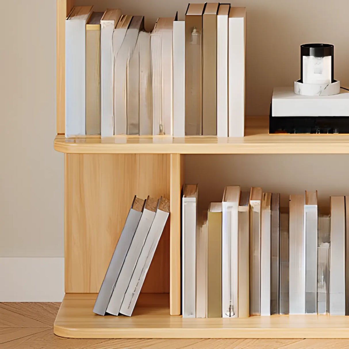 Modish Open Stand Vertical Etagere Display Bookshelf Image - 3