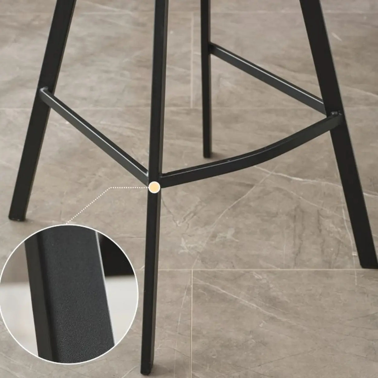 Modish Orange Saddle Leather Bar Stool with Back and Footrest Image - 14