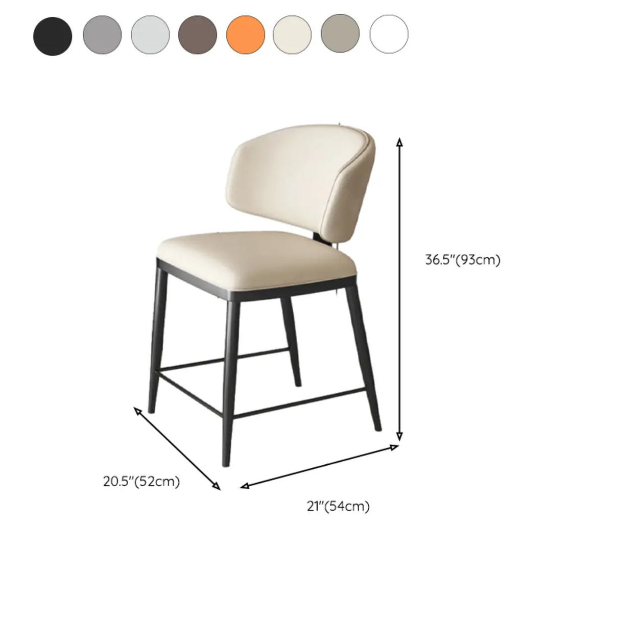 Modish Padded Upholstery Armless Low Back Dining Chair Image - 57