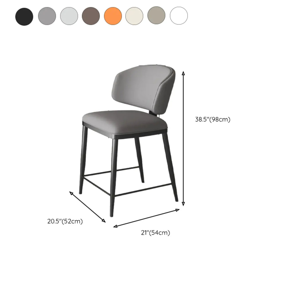 Modish Padded Upholstery Armless Low Back Dining Chair Image - 59
