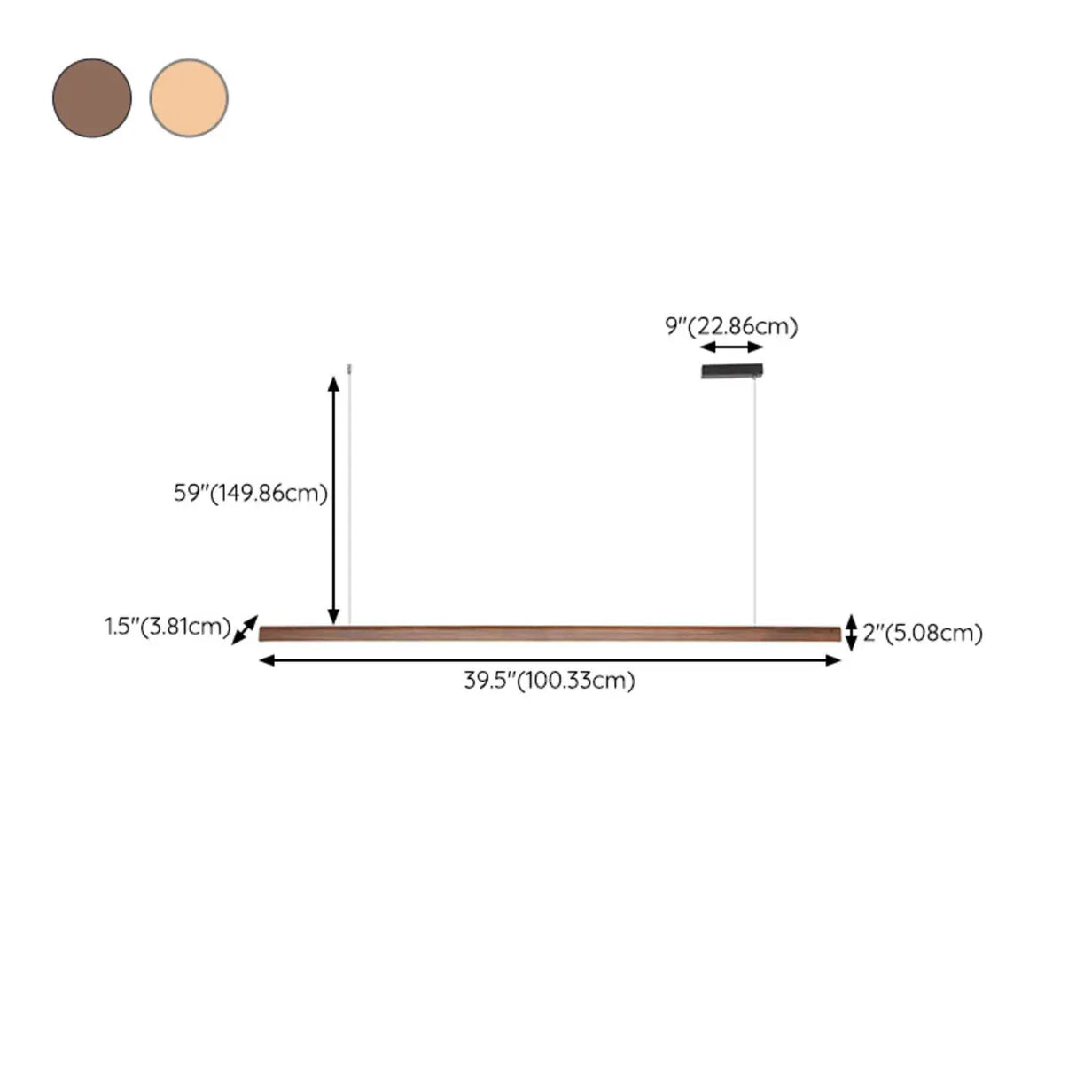 Modish Rectangular Adjustable Wood Island Light