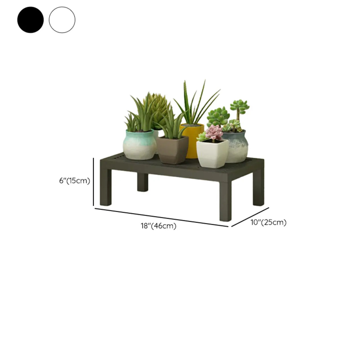 Modish Rectangular Metal Black Sled Base Plant Stand