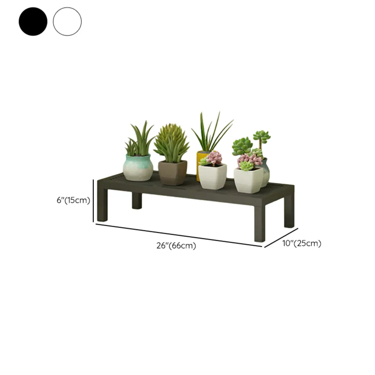 Modish Rectangular Metal Black Sled Base Plant Stand Image - 25