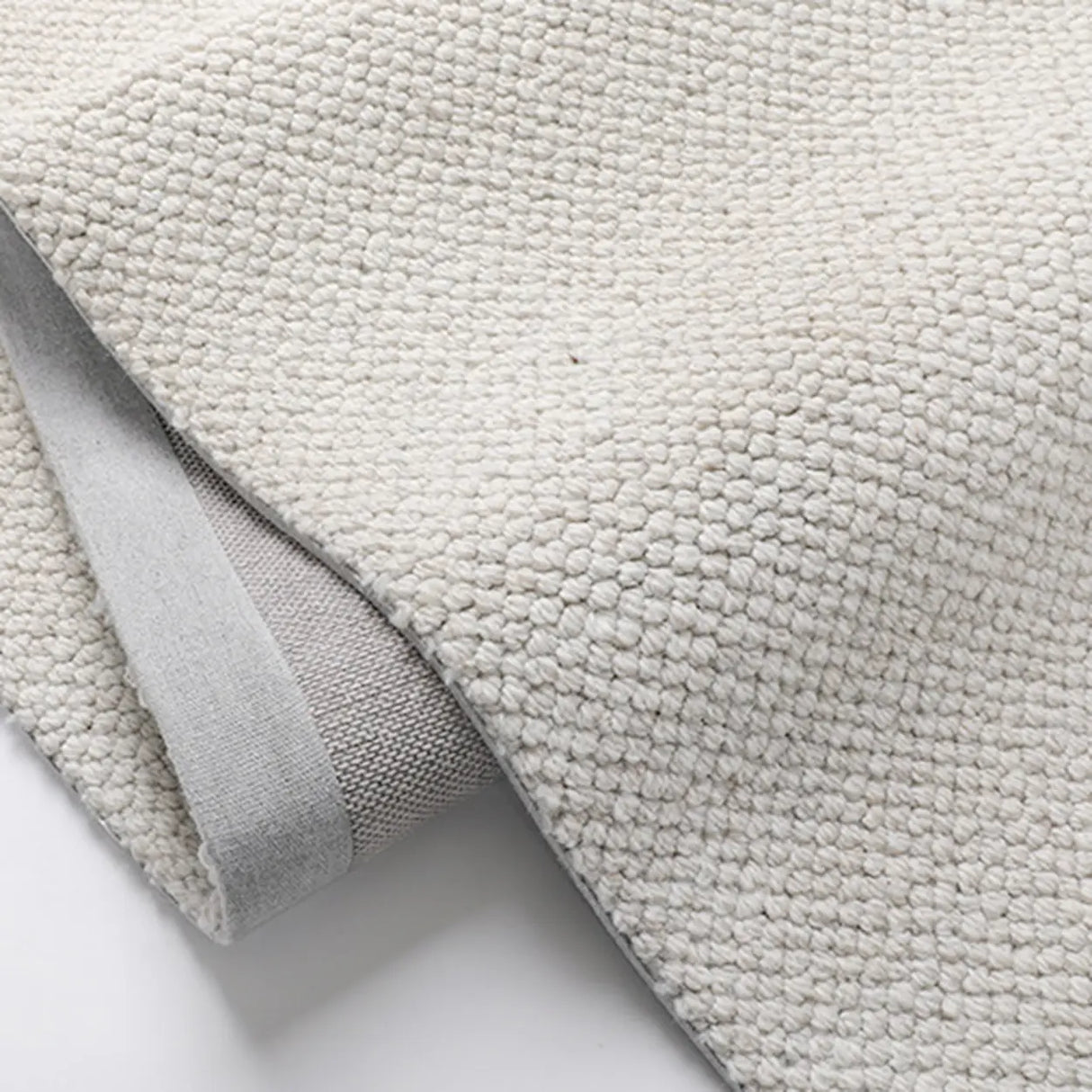 Modish Rectangular Wool Gray Solid Color Area Rug Image - 12