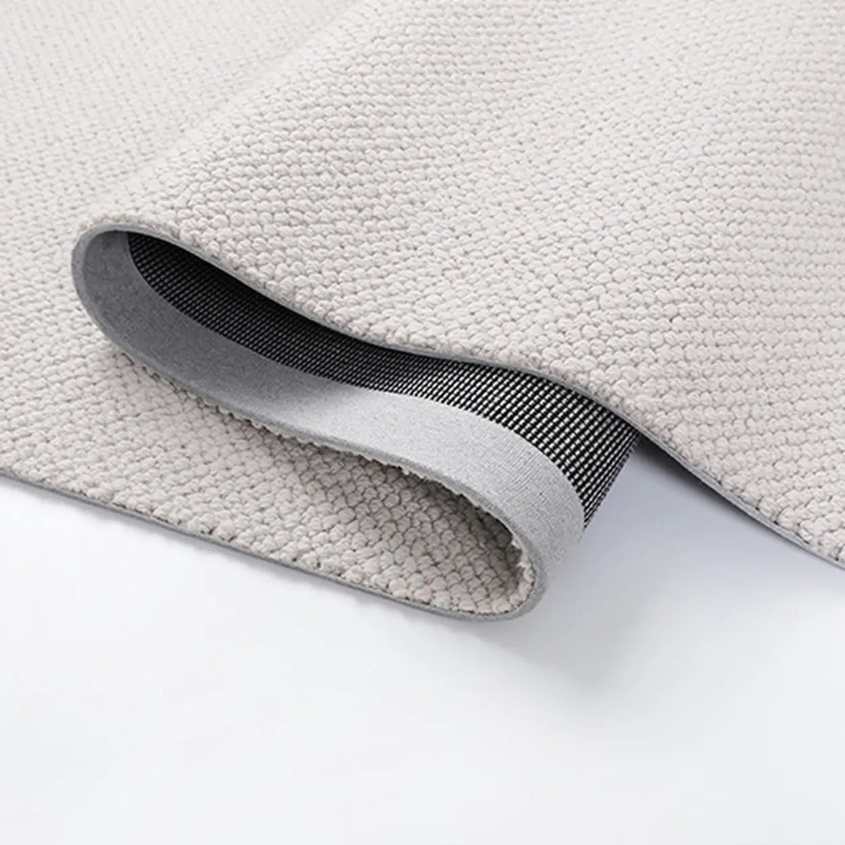 Modish Rectangular Wool Gray Solid Color Area Rug Image - 13